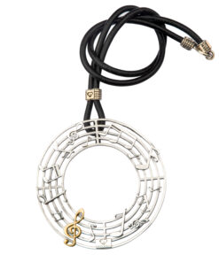 Collana Melodia oro 9kt e arg.925